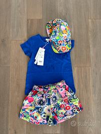 Completo estivo bambina 5/6 anni con cappello