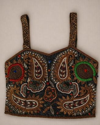 Top / Bustier ricamato Carla Carini - anni '90