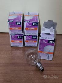 STOCK 5 PZ LAMPADINA SFERA CHIARA E14 230V 25W