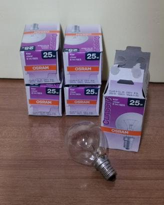 STOCK 5 PZ LAMPADINA SFERA CHIARA E14 230V 25W