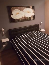 Letto matrimoniale in  ecopelle con contenitore