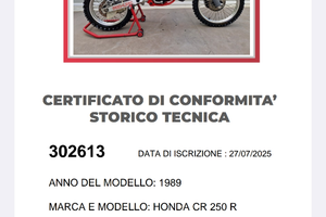 Honda cr 250 1989