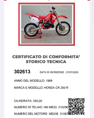 Honda cr 250 1989