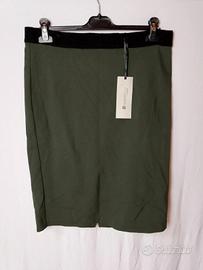 🟢 Gonna Donna Giulia Valli Verde Militare – made I