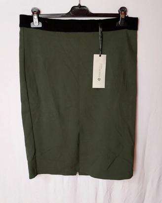 🟢 Gonna Donna Giulia Valli Verde Militare – made I