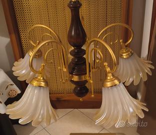Lampadario Vintage Ottone 