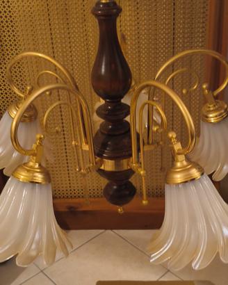 Lampadario Vintage Ottone 