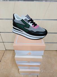 Sneakers Platform Donna Glitterate e Colorate 