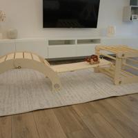 Triangolo pikler e rocker Montessori artigianale