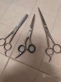 Forbici toelettatura dritta, curva, dentata