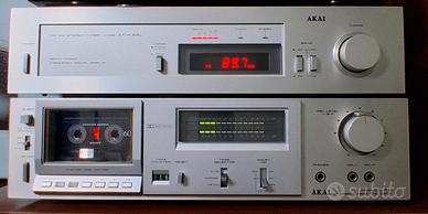 Impianto Stereo Hi-Fi Vintage AKAI Radio e Piastra