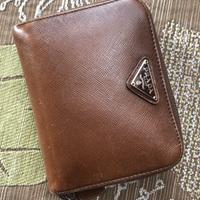 Portafoglio PRADA in Pelle Saffiano, color marrone