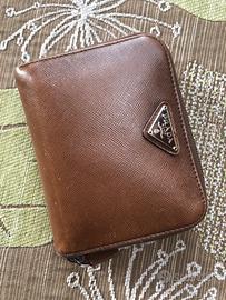 Portafoglio PRADA in Pelle Saffiano, color marrone