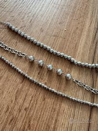 Set bracciali con sfere in argento