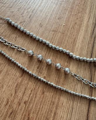 Set bracciali con sfere in argento