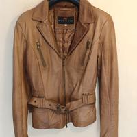 Giacca donna vintage stile biker in vera pelle
