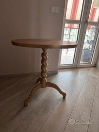 Tavolino tondo vintage gamba torciglione