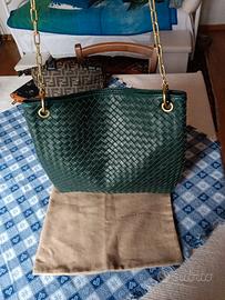 borsa Bottega Veneta vintage in pelle intrecciata 