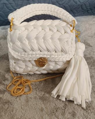 Borsa uncinetto - Perla Bianca