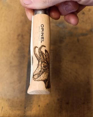 opinel pirografato a mano 