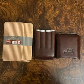 Portasigari pelle “Il Club Amici del Toscano”nuovo