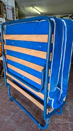 Letto pieghevole singolo con materasso - 80x190 cm