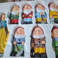 Biancaneve sette nani  ceramica