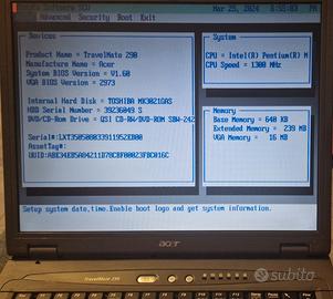 Vintage laptop Acer Travelmate 290LCi