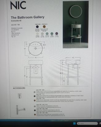sanitari consolle bidet e vaso nuovi con accessori