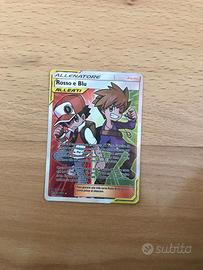 Rosso e Blu Allenatore Full Art Carta POKEMON ITA