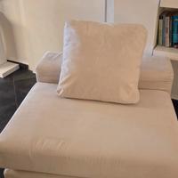 pouf alcantara beige