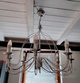 Lampadario foglia Argento