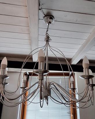 Lampadario foglia Argento