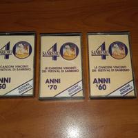 STOCK LOTTO TRE MC MUSICASSETTA  SANREMO 40 - DASH