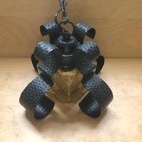 Lampada per esterni con vetro ambrato