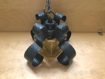 Lampada per esterni con vetro ambrato