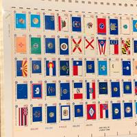 Foglio 1976 rivoluzione americana USA bandiere 50