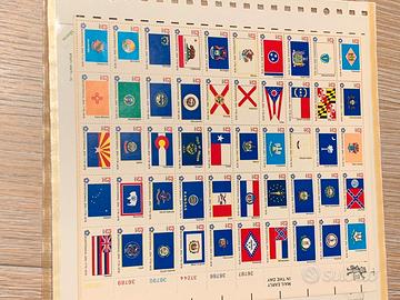 Foglio 1976 rivoluzione americana USA bandiere 50