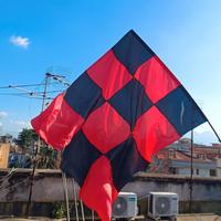 bandiera Milan 280x210cm reali Cucita