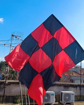 bandiera Milan 280x210cm reali Cucita