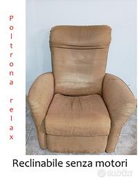 Poltrona relax in tessuto - da revisionare