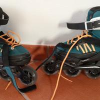 Pattini a rotelle in linea regolabili numero 35/38