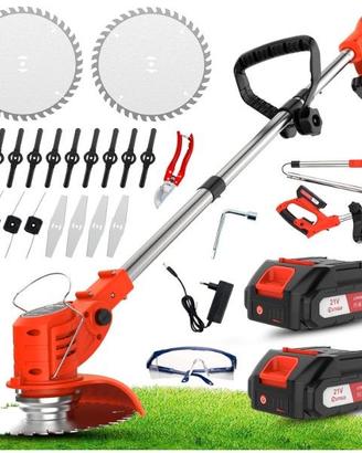 Tosaerba a batteria, Dotato di due batterie da 21