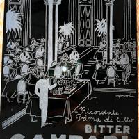 Campari decorazione, piastrella incisa a mano