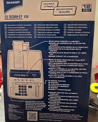 CALCOLATRICE SCRIVENTE SHARP CS 2635RH GY