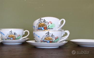 tazze tea porcellana giapponese vintage cinese