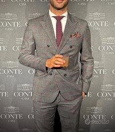 Abito Brian Dales tg 48 bordeaux grigio