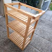 carrello in legno portaoggetti per cucina