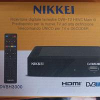 NIKKEI RICEVITORE DIGITALE TERRESTRE DVB-T2 HEVC