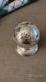 Fermacarte placcato in argento Acca